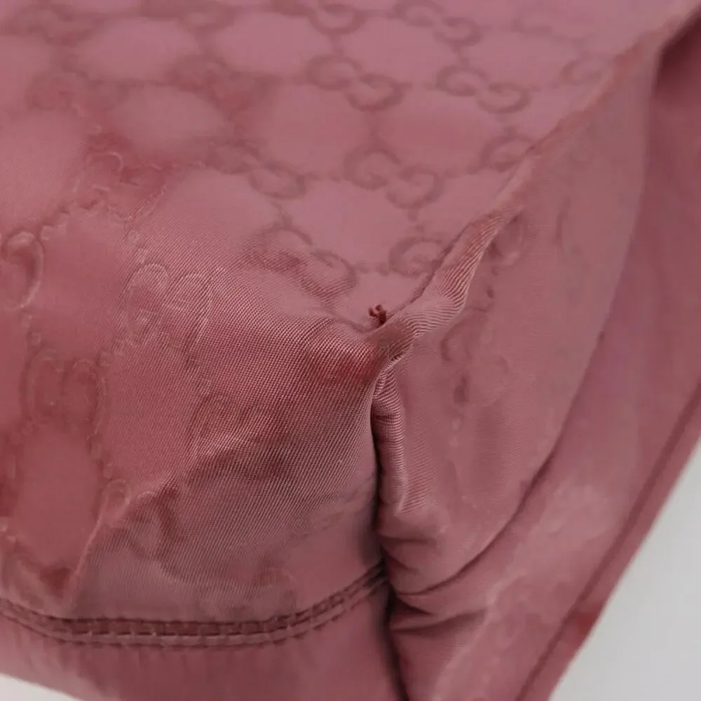 Gucci GG Canvas Tote Bag Nylon Pink